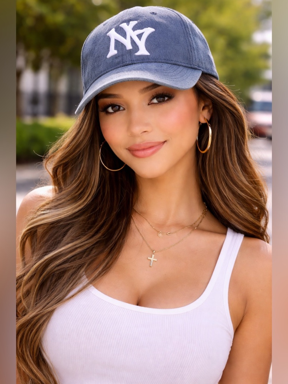 NY Logo Blue Baseball Cap